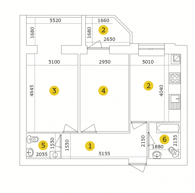 2-комнатная 64.47 м² в ЖК Тетеревский Бульвар от 15 350 грн/м², Житомир