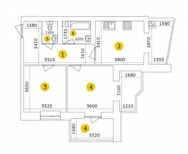 2-комнатная 69.43 м² в ЖК Тетеревский Бульвар от 15 350 грн/м², Житомир