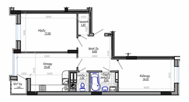 2-комнатная 65 м² в ЖК Фаворит от 17 400 грн/м², Житомир