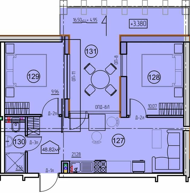 2-комнатная 48.82 м² в ЖК Arcadia Sky от 41 000 грн/м², Одесса