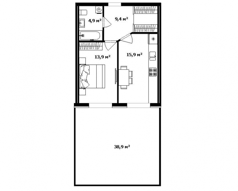 1-комнатная 54 м² в ЖК Dream City от 43 400 грн/м², Ужгород