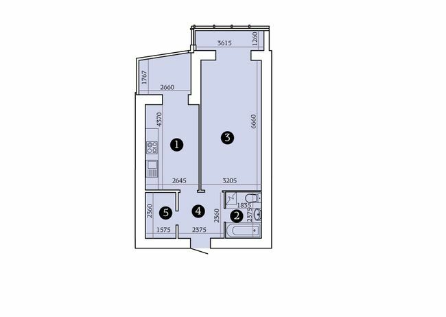 1-комнатная 57.68 м² в ЖК Александровский 2 от 16 800 грн/м², Запорожье