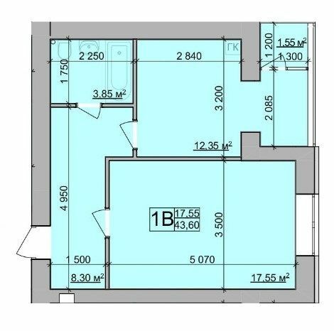 1-кімнатна 43.6 м² в ЖК Зоря від забудовника, Вінниця