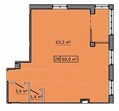 2-комнатная 68 м² в ЖК Кировский от 15 850 грн/м², г. Мелитополь