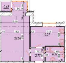 1-комнатная 39.98 м² в ЖК Перлина Поділля от 20 000 грн/м², Винница