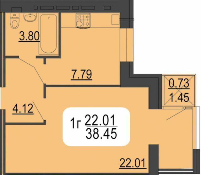 1-кімнатна 38.45 м² в ЖК Сімейний комфорт від 13 200 грн/м², Вінниця