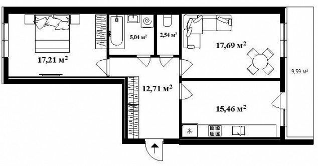 2-комнатная 72 м² в ЖК Park Land от 24 000 грн/м², Ужгород