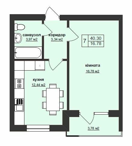 1-комнатная 40.3 м² в ЖК Тетрис от 22 800 грн/м², Ужгород