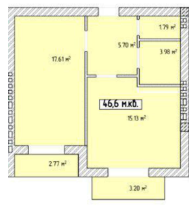 1-комнатная 16.6 м² в ЖК Паннония от 25 700 грн/м², Ужгород