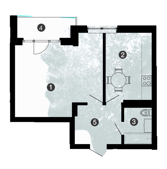 1-кімнатна 45 м² в ЖК Comfort Park від 12 950 грн/м², Івано-Франківськ