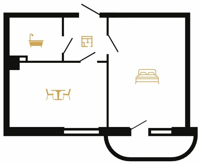 1-комнатная 46 м² в ЖК Royal Hall от 35 850 грн/м², Ивано-Франковск