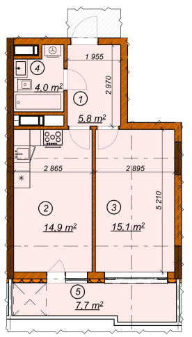 1-кімнатна 47.5 м² в ЖК 4 сезони від 29 900 грн/м², Київ