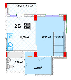 2-кімнатна 65 м² в ЖК Кузьмінський 2 від 22 500 грн/м², Київ