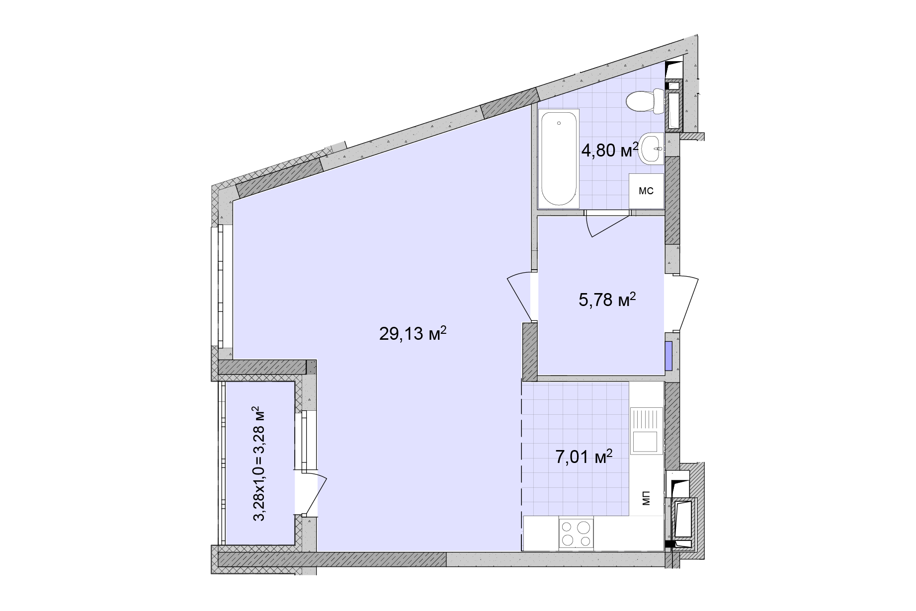 1-комнатная 50 м² в ЖК Традиция от 31 650 грн/м², Киев