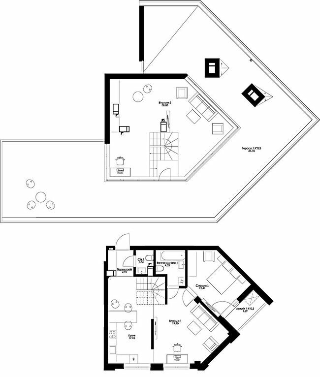 Дворівнева 134.77 м² в ЖК San Francisco Creative House від 32 900 грн/м², Київ