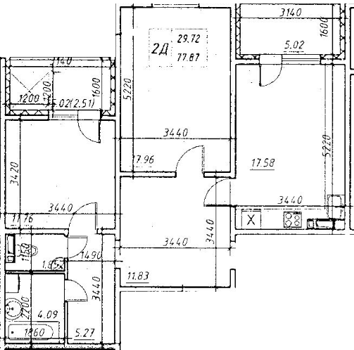 2-комнатная 77.87 м² в ЖК Navigator от застройщика, Киев