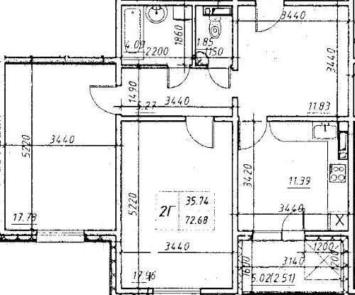 2-кімнатна 72.68 м² в ЖК Navigator від забудовника, Київ