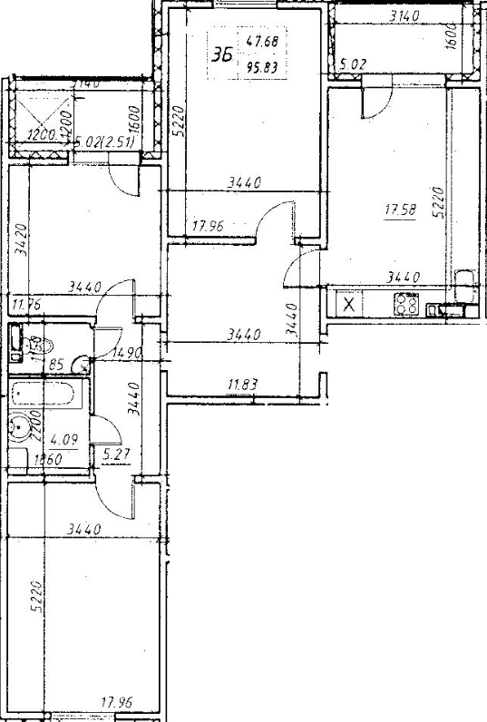 3-кімнатна 95.83 м² в ЖК Navigator від 16 000 грн/м², Київ