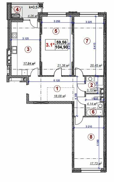 3-комнатная 104.9 м² в ЖК Ярославов Град от 58 190 грн/м², Киев