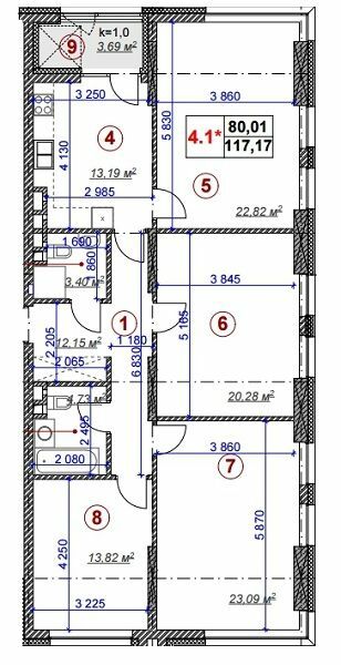 4-комнатная 117.17 м² в ЖК Ярославов Град от 58 190 грн/м², Киев