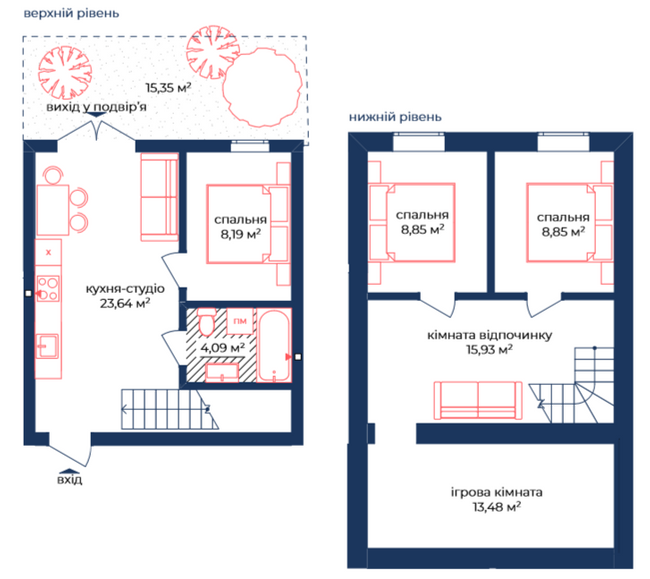 Двухуровневая 85.44 м² в КД Liverpool House от 19 850 грн/м², Киев