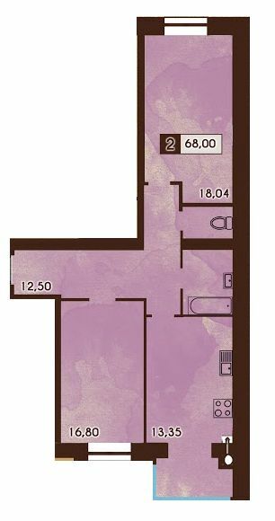 2-комнатная 68 м² в ЖК Галицкий Лев от 18 550 грн/м², Львов