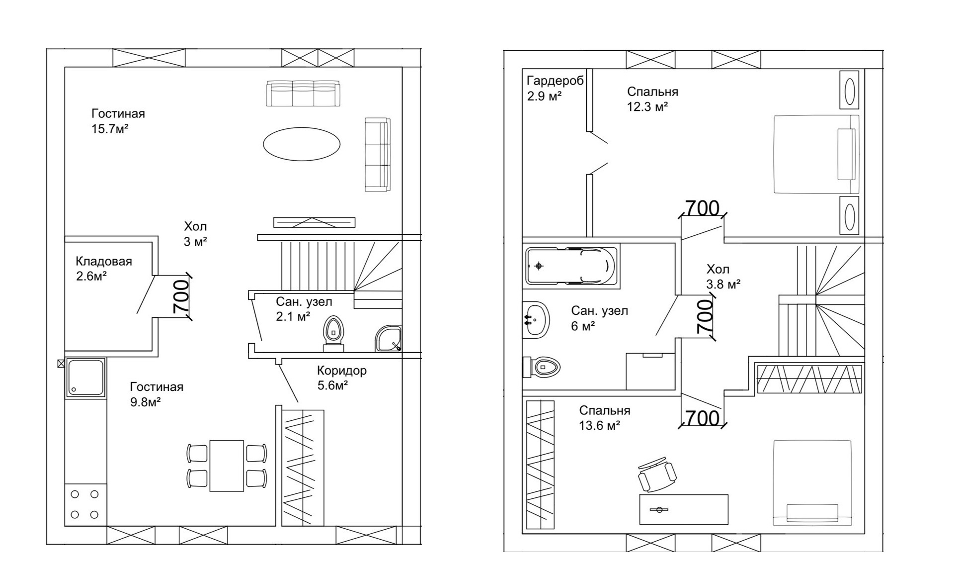 Таунхаус 85 м² в Таунхаус Grass House от 12 588 грн/м², с. Гореничи