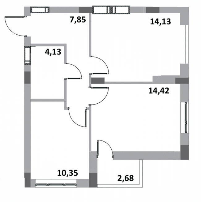 2-комнатная 56.19 м² в ЖК Green Side от 21 000 грн/м², г. Ирпень