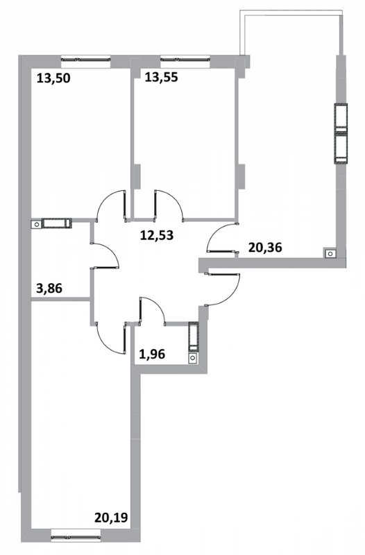 3-комнатная 58.95 м² в ЖК Green Side от 16 500 грн/м², г. Ирпень