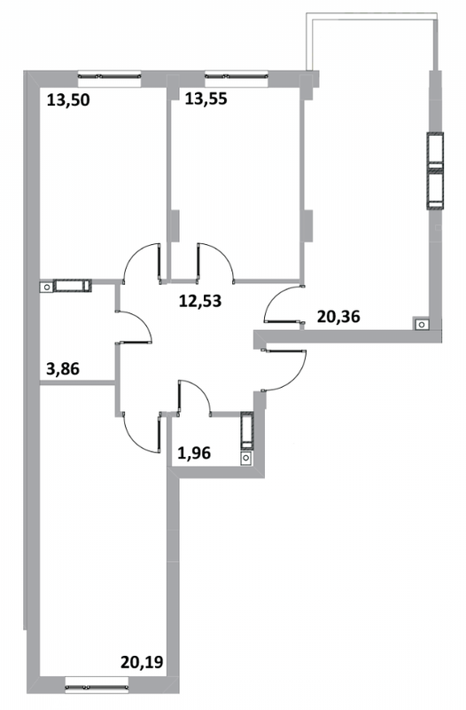 3-кімнатна 58.95 м² в ЖК Green Side від 16 500 грн/м², м. Ірпінь