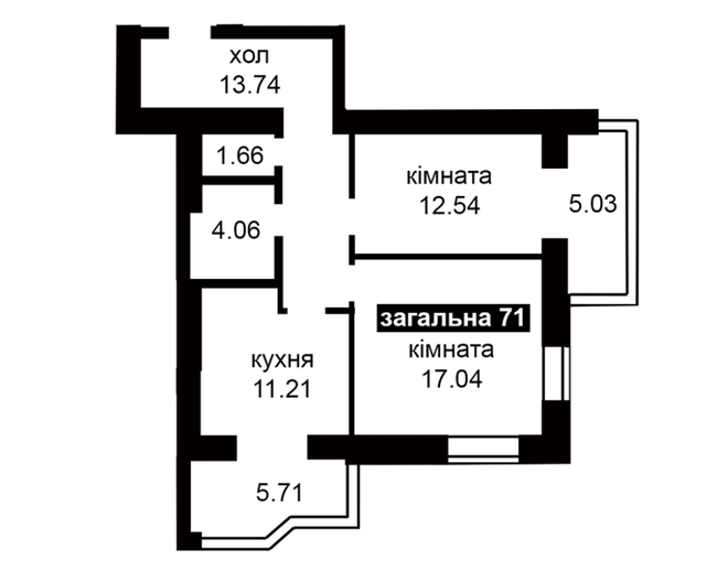 2-комнатная 71 м² в ЖК Капитал 2 от 21 000 грн/м², г. Ирпень