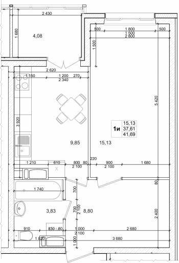 1-комнатная 41.69 м² в ЖК Вудлайн от 21 200 грн/м², с. Новоселки