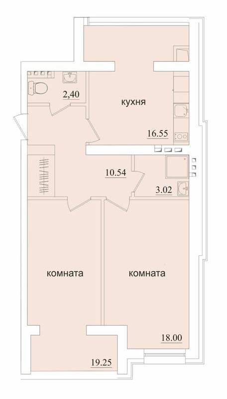 2-комнатная 70 м² в КД Brick House от 21 150 грн/м², с. Софиевская Борщаговка