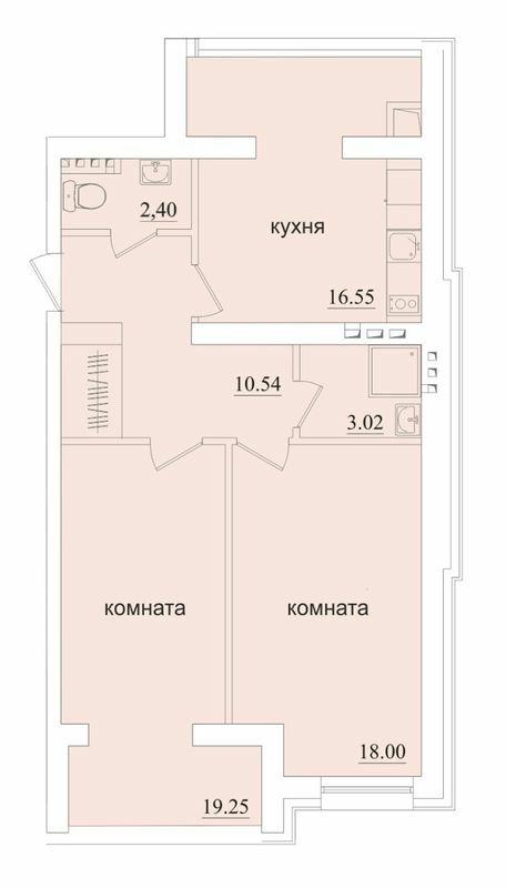 2-кімнатна 70 м² в КБ Brick House від 21 150 грн/м², с. Софіївська Борщагівка