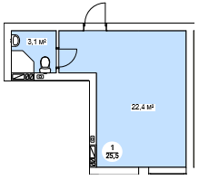 Смарт 25.5 м² в ЖК Нова Данія від 22 500 грн/м², с. Софіївська Борщагівка