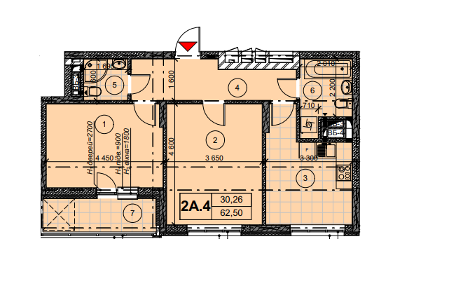2-комнатная 66 м² в ЖК Теремки от 24 871 грн/м², Киев