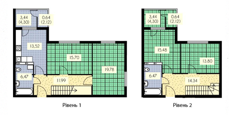 Дворівнева 125.71 м² в ЖК Набережний від 16 150 грн/м², м. Вишгород