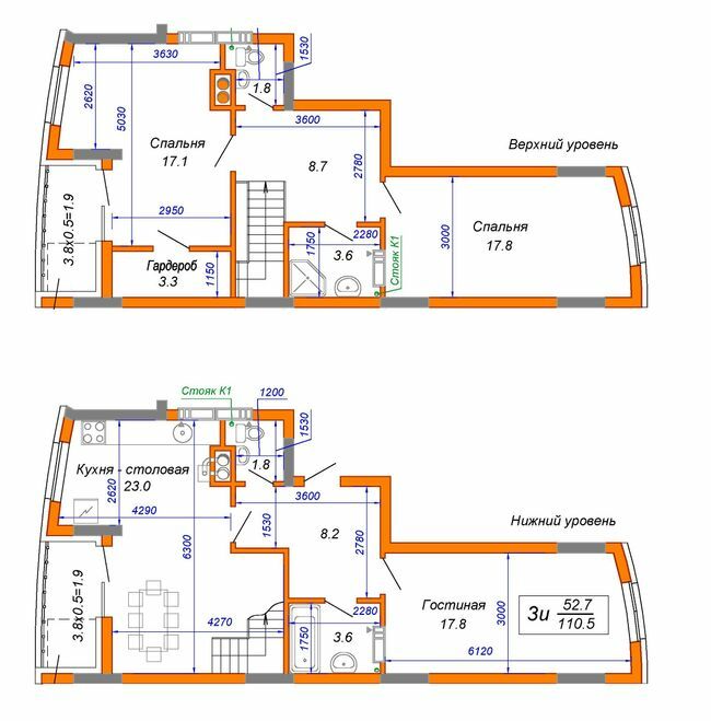 Дворівнева 110.5 м² в ЖК Атріум від забудовника, м. Ірпінь