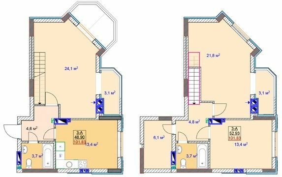 Дворівнева 103.1 м² в ЖК Sky від 19 000 грн/м², м. Ірпінь