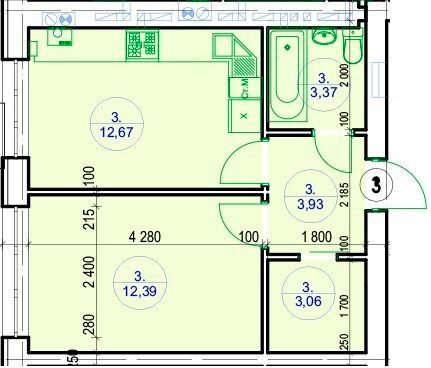 1-комнатная 35.42 м² в ЖК G-51 от 19 200 грн/м², г. Ирпень