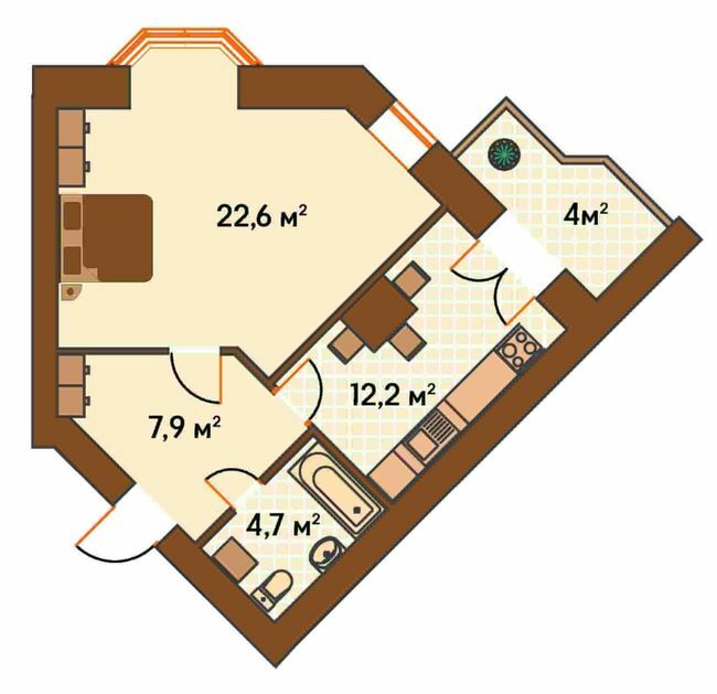 1-кімнатна 51.3 м² в ЖК Київський від 29 650 грн/м², м. Ірпінь