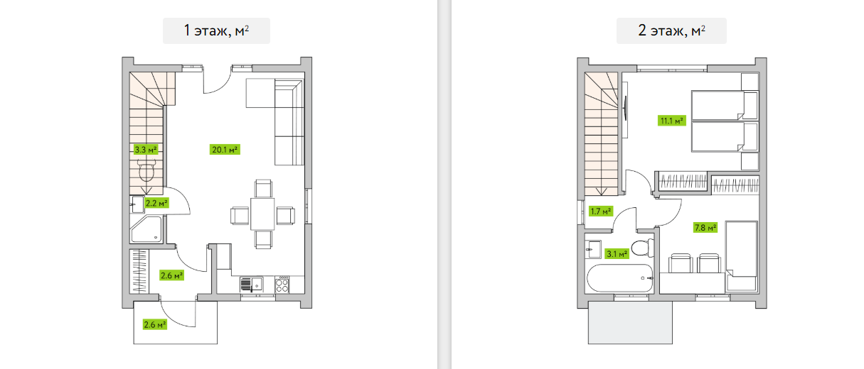 Коттедж 55 м² в КГ Семь Озер от 20 545 грн/м², с. Крушинка