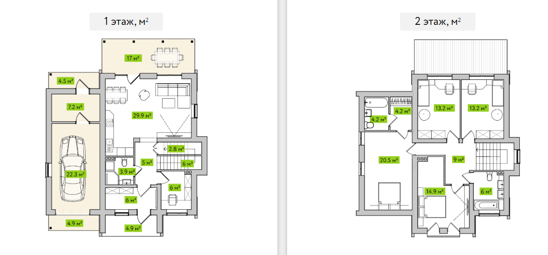 Котедж 205 м² в КМ Сім Озер від 14 712 грн/м², с. Крушинка