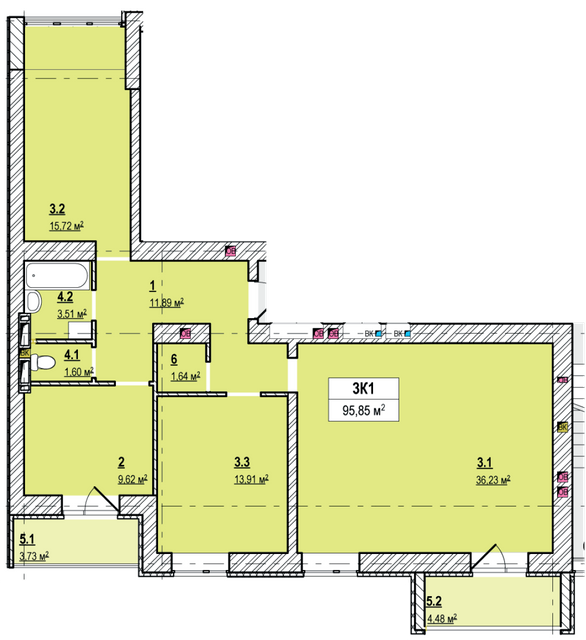 Дворівнева 95.85 м² в ЖК Вишгород Сіті Парк від 16 500 грн/м², м. Вишгород