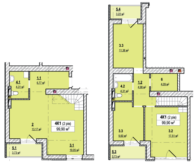 Двухуровневая 99.5 м² в ЖК Вышгород Сити Парк от 16 500 грн/м², г. Вышгород