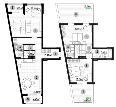 Двухуровневая 135.68 м² в ЖК PARKTOWN от 24 000 грн/м², пгт Гостомель