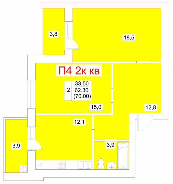 2-кімнатна 70 м² в ЖК Мрія від 19 500 грн/м², м. Біла Церква