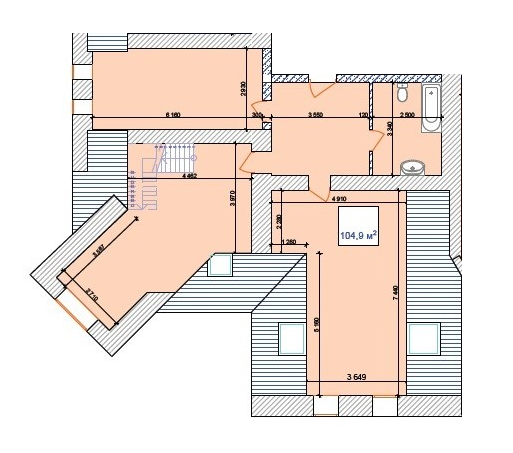 2-кімнатна 104.9 м² в КБ Наваль від 23 200 грн/м², Миколаїв