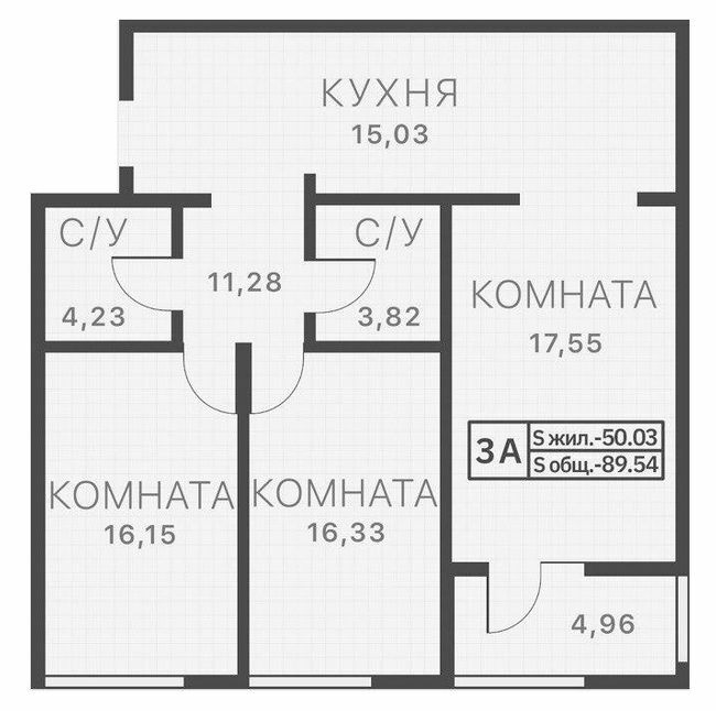 3-комнатная 89.54 м² в ЖК L7 House от 40 500 грн/м², Николаев