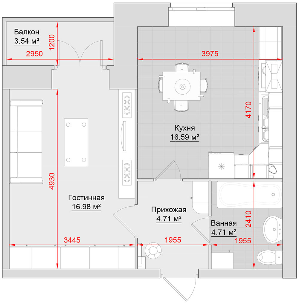 1-комнатная 45 м² в ЖК на ул. Майора Борищака, 17/48 от застройщика, г. Кременчуг